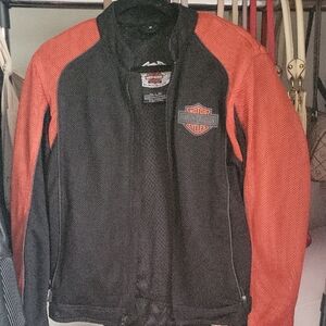 Harley-Davidson Black and Orange Mesh Jacket